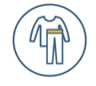 long sleeves and trousers to help prevent mosquito bites symbol